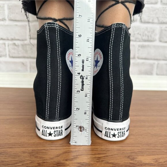 ⭐Converse Chuck Taylor Wedge Platform Sz 7 Womens Shoes Sneakers Black A11909C⭐ - Picture 7 of 8